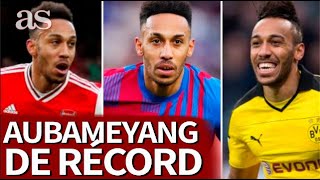 FUERA DE JUEGO  El RÉCORD de AUBAMEYANG en BARCELONA mejora a IBRAHIMOVIC e iguala a RONALDO  AS [upl. by Grinnell]