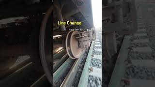 Smoothly wheels change railway track line shorts train [upl. by Ekez394]