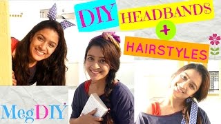 NO SEW DIY WiredUnwired Headbands Hairstyles Very EASY MegDIY [upl. by Cornia]