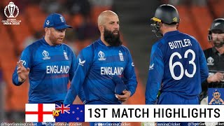 England vs New Zealand 1st ODI World Cup Cricket Match Highlights Cricket Live Highlights 5102023 [upl. by Anikehs991]