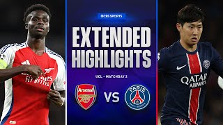 Arsenal vs PSG Extended Highlights  UCL League Phase MD 2  CBS Sports Golazo [upl. by Nova]