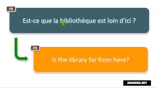 How to pronounce Est ce que la bibliothèque est loin dici [upl. by Corabel103]