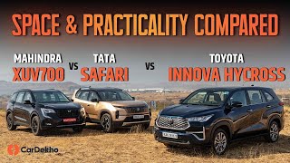 Tata Safari vs Mahindra XUV700 vs Toyota Innova Hycross हिन्दी Comparison Review [upl. by Byers]