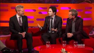 ZACH BRAFF WeightLifting Tips From Schwarzenegger The Graham Norton Show [upl. by Sueahccaz43]