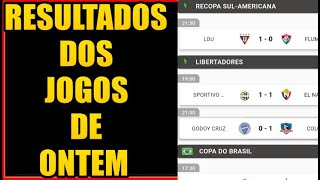 RESULTADOS DOS JOGOS DE ONTEM  LIBERTADORES  COPA DO BRASIL  RECOPA SULAMÉRICANA  22022024 [upl. by Tnecnev]