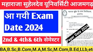 आ गया exam date Maharaja suheldev university azamgarh exam date 2024msdsu azamgarh exam news today [upl. by Roman]