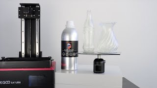 3Dprinting clear resin on the Elegoo Saturn  Timelapse of Liqcreate Clear Impact [upl. by Tolmann802]