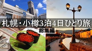 【北海道 ひとり旅】40分でわかる。札幌と小樽を３泊4日で観光する方法と美味しいグルメ [upl. by Carmelita]