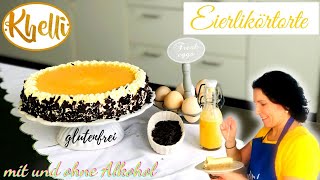 Eierlikörtorte der Klassiker Eierlikörtorte ohne Mehl mit und ohne Alkohol FesttagstorteOstern [upl. by Dita]