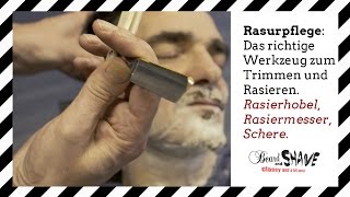 Rasierhobel Rasiermesser Schere  das richtige Werkzeug zum Trimmen und Rasieren  Marcus Jürs [upl. by Afra]