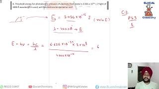 Plancks law and Photoelectric Effect Practice Sheet 2 Question 8 Chapter 2  Class 11 [upl. by Randi]