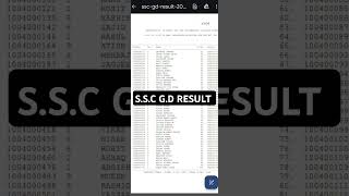 SSC GD Result 2024 shortsvideo shortsfeed sscgdresult [upl. by Atteroc622]