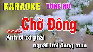 Karaoke Chờ Đông Tone Nữ Nhạc Sống Dễ Hát  Nguyễn Linh [upl. by Venterea]