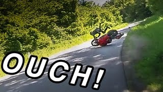 MASSIVE BIKE HIGHSIDE CRASH Honda CBR1000RR Fireblade [upl. by Kopaz]