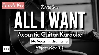 All I Want Karaoke Acoustic  Kodaline HQ Audio [upl. by Alben595]