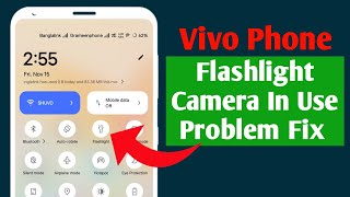 Vivo Flashlight Not Working  Flashlight Camera In Use Problem Fix [upl. by Helbonia511]