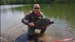 11lb 4oz bream on drop shot at Pennington flashLeigh and a lovely pike [upl. by Moser]