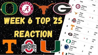 College Football AP Top 25 Poll Reaction for Week 6 [upl. by Nalyac641]