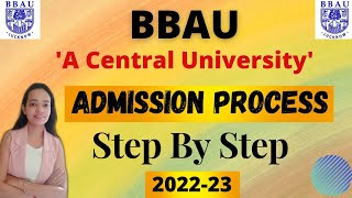 BBAUAdmission ProcessFull Information2022bbau centraluniversitylucknow lucknow [upl. by Reagen]