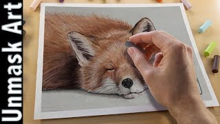 Fox Painting with Soft Pastels  Live Tutorial [upl. by Garaway111]