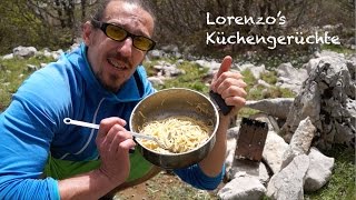 Spaghetti Carbonara am Pizzo Carbonara in Sizilien gekocht mit der Bushbox von Bushcraft Essentials [upl. by Latsyrk]