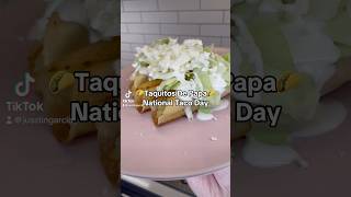 Taquitos de papa🌮 nationaltacoday tacos tacorecipes taquitos shorts asmr gay oakland [upl. by Adnawot16]