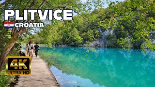 Plitvice Lakes National Park Croatia  Walking tour 4K video [upl. by Netsirc]