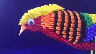 Pheasant 3D Origami [upl. by Aserehc633]