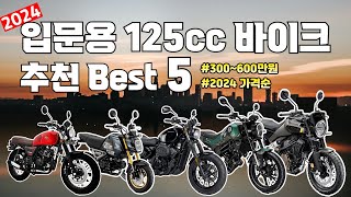 입문용 125cc 바이크 추천 Best 5 ft2024 [upl. by Kaenel]