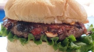 Bacon Encrusted Cheeseburger Dads Kitchen Recipe [upl. by Vincents]