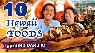 ULTIMATE ALL AROUND OAHU FOOD TOUR P2  10 Foods You Must Try in Hawaii Best of Oahu PART 2 [upl. by Leonhard]