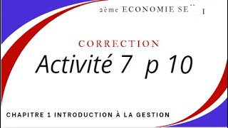 2ème Economie Services Activité 7 p 10 Manuel Scolaire [upl. by Persis514]