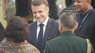 French president Macron welcomed at Indias presidential palace  AFP [upl. by Liborio]