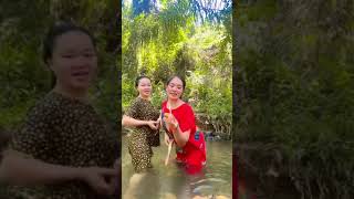 mandisungai gadisdesa shortsfeed shorts viral cute waterfall humor outfit dress comedy [upl. by Eanahc]