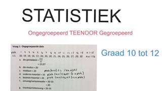 Statistiek Ongegroepeer teenoor gegroepeer wiskdou [upl. by Sager]