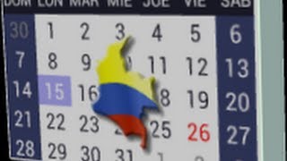 Calendario Festivos Colombia [upl. by Ataga]