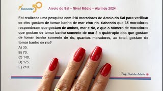 FUNDATEC  Arroio do Sal  Abril de 2024  Conjuntos Diagramas lógicos [upl. by Byrd]