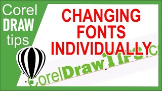 Changing fonts individually in CorelDraw [upl. by Siduhey577]