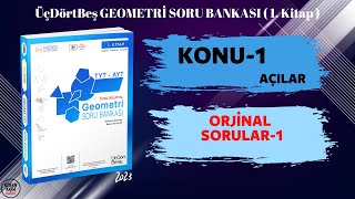 ORİJİNAL SORULAR1  AÇILAR  ÜçDörtBeş GEOMETRİ SORU BANKASI [upl. by Trixi]