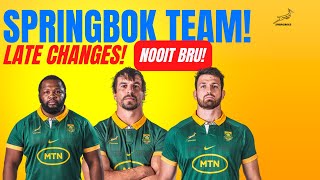 Breaking Springboks Late Injury Changes [upl. by Yseulte]