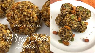 Mixed Seeds Ladoo  Heathy Snacks  Enerygy Booster  Flaxseed Sunflower Seeds Pumpkin Seeds Laddu [upl. by Saxena]