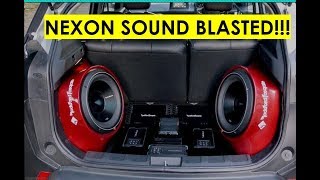 Modifed Nexon Soundblaster  Tata Nexon Music System Upgrade  Customization [upl. by Nwahser]