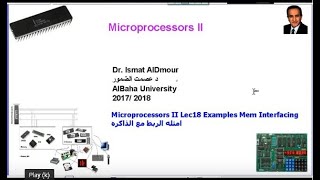 Microprocessors II Lec18 Examples Mem Interfacing امثله الربط مع الذاكره [upl. by Hedveh]