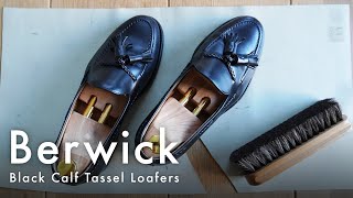 Berwick  Black Calf Tassel Loafers  バーウィック  タッセルローファー [upl. by Anoiek]