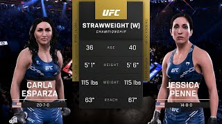 Carla Esparza vs Jessica Penne Full Fight  UFC 5 FIght Night [upl. by Enuj]