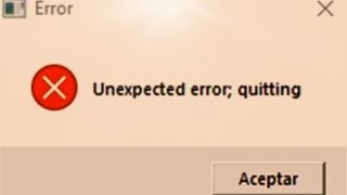 Error Unexpected error quitting [upl. by Airetak979]