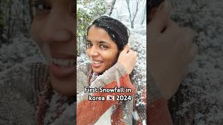 First Snowfall in korea 2024 love indianinkorea mylifeinkorea snow firstsnow [upl. by Nylazor898]