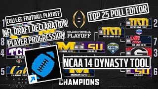 How to use the College Football Revamped Dynasty tool Playoffs Player Progression Transfers more [upl. by Roch]