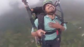 Scared man while paragliding  Very funny Expression Must Watch Video [upl. by Ihcekn]