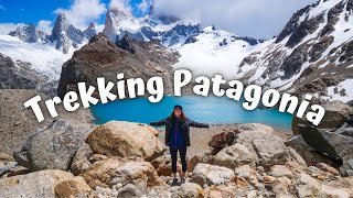 EPIC Trekking in PATAGONIA 😍  Mount FITZ ROY  Laguna de los Tres in El Chaltén Argentina [upl. by Iadrahc656]